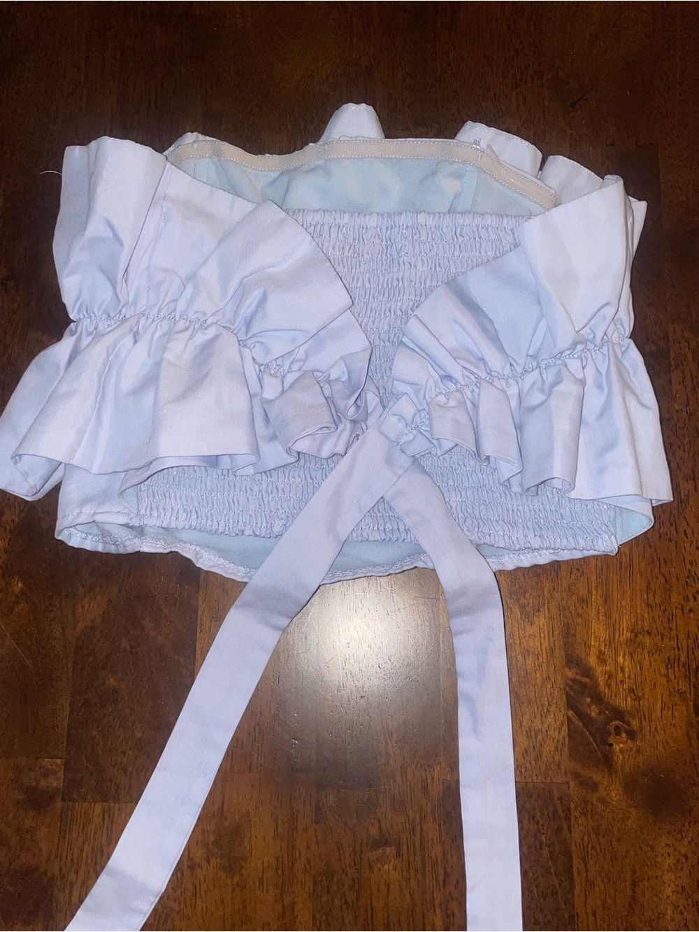Blue Ribbon Crop Top - Picture 2 of 4